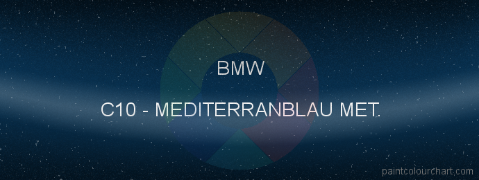 Bmw paint C10 Mediterranblau Met.