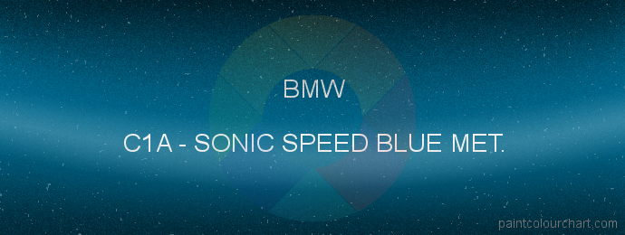 Bmw paint C1A Sonic Speed Blue Met.