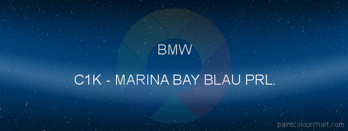 Bmw paint C1K Marina Bay Blau Prl.