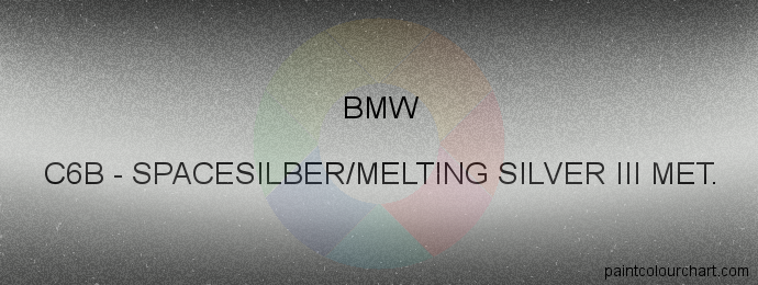 Bmw paint C6B Spacesilber/melting Silver Iii Met.