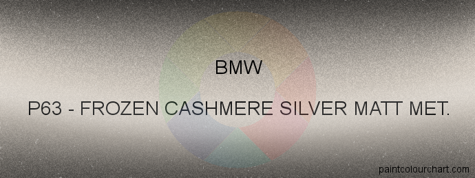 Bmw paint P63 Frozen Cashmere Silver Matt Met.