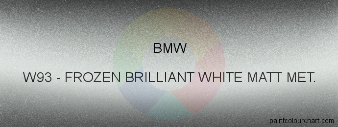 Bmw paint W93 Frozen Brilliant White Matt Met.