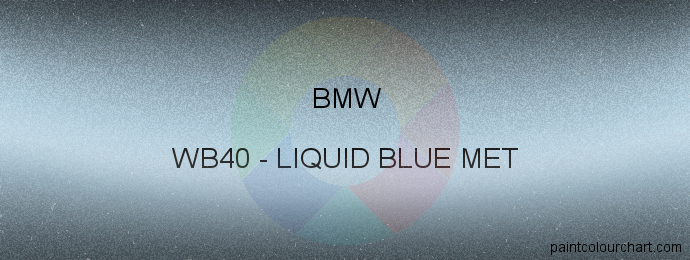 Bmw paint WB40 Liquid Blue Met