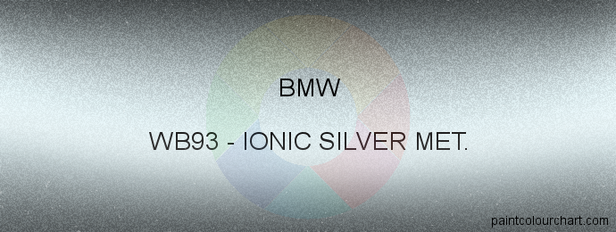 Bmw paint WB93 Ionic Silver Met.