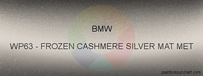 Bmw paint WP63 Frozen Cashmere Silver Mat Met