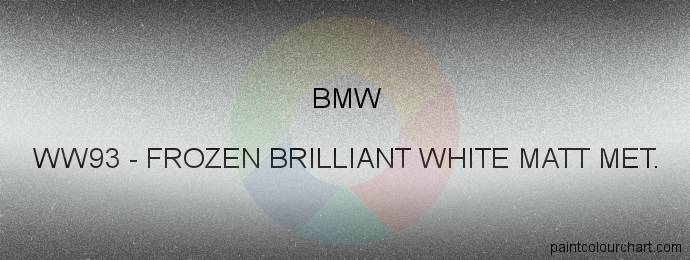 Bmw paint WW93 Frozen Brilliant White Matt Met.