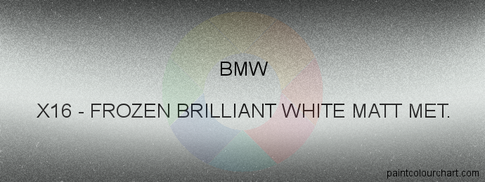 Bmw paint X16 Frozen Brilliant White Matt Met.