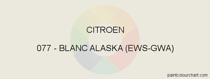 Citroen paint 077 Blanc Alaska (ews-gwa)