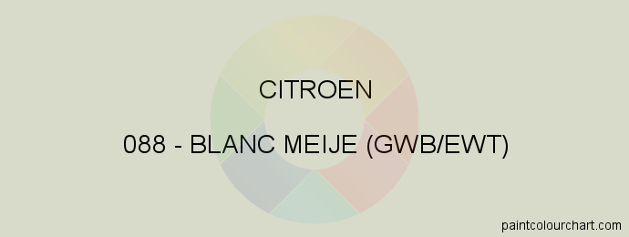 Citroen paint 088 Blanc Meije (gwb/ewt)