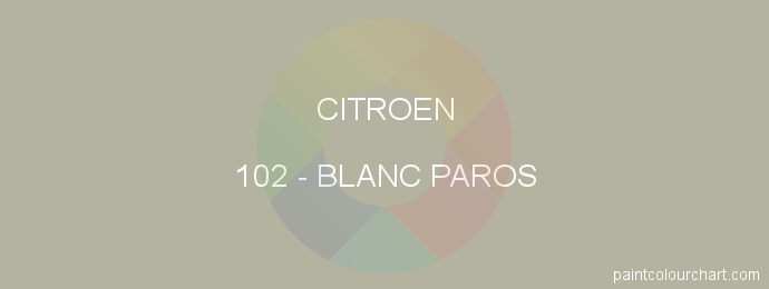 Citroen paint 102 Blanc Paros