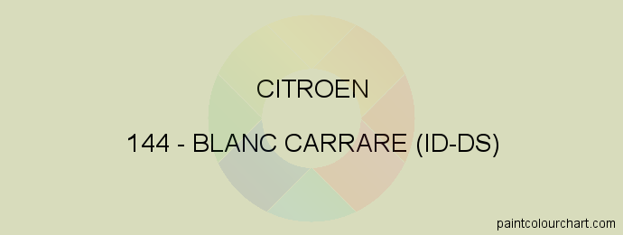 Citroen paint 144 Blanc Carrare (id-ds)