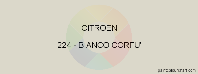 Citroen paint 224 Bianco Corfu'