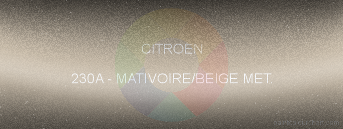 Citroen paint 230A Mativoire/beige Met.