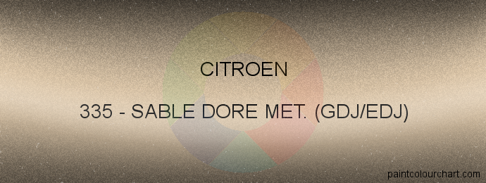 Citroen paint 335 Sable Dore Met. (gdj/edj)