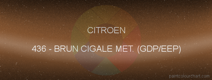 Citroen paint 436 Brun Cigale Met. (gdp/eep)