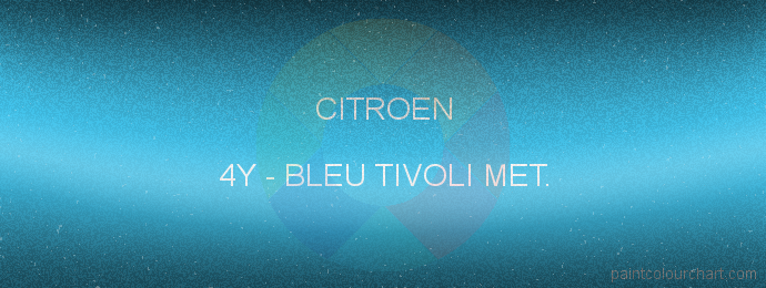 Citroen paint 4Y Bleu Tivoli Met.