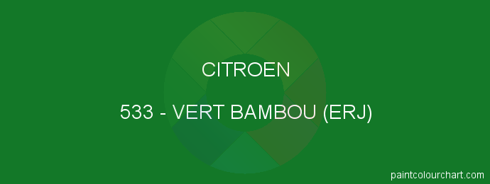 Citroen paint 533 Vert Bambou (erj)