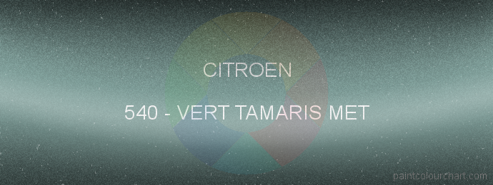 Citroen paint 540 Vert Tamaris Met