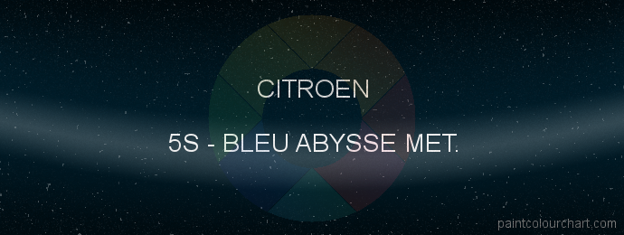 Citroen paint 5S Bleu Abysse Met.