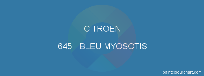 Citroen paint 645 Bleu Myosotis