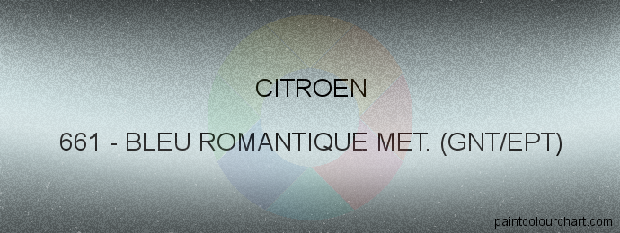 Citroen paint 661 Bleu Romantique Met. (gnt/ept)