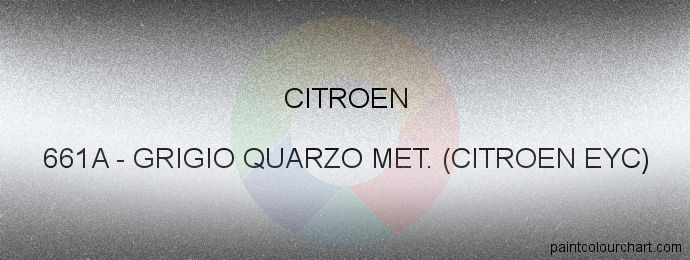 Citroen paint 661A Grigio Quarzo Met. (citroen Eyc)