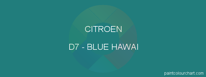 Citroen paint D7 Blue Hawai