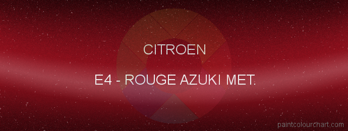 Citroen paint E4 Rouge Azuki Met.