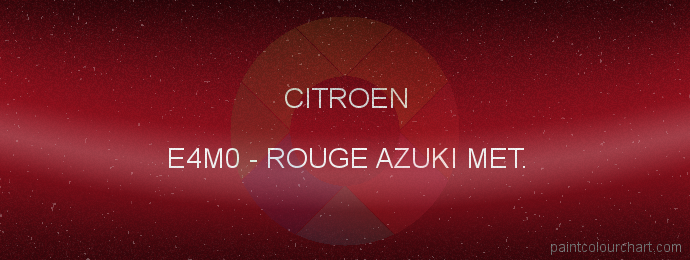 Citroen paint E4M0 Rouge Azuki Met.