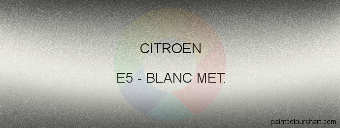 Citroen paint E5 Blanc Met.