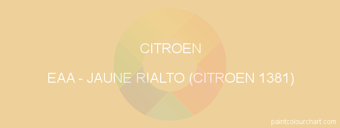 Citroen paint EAA Jaune Rialto (citroen 1381)