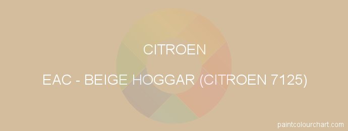 Citroen paint EAC Beige Hoggar (citroen 7125)