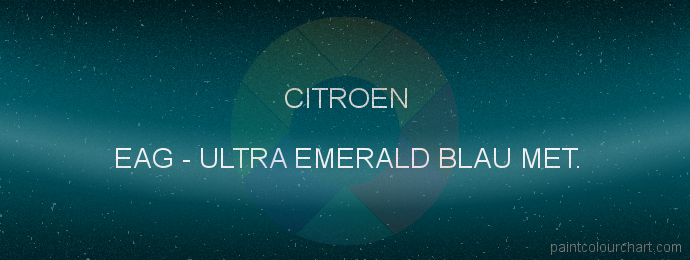Citroen paint EAG Ultra Emerald Blau Met.