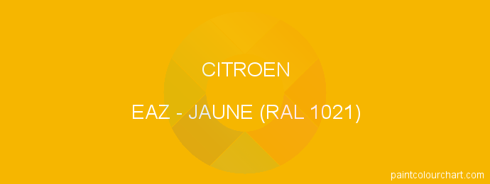 Citroen paint EAZ Jaune (ral 1021)