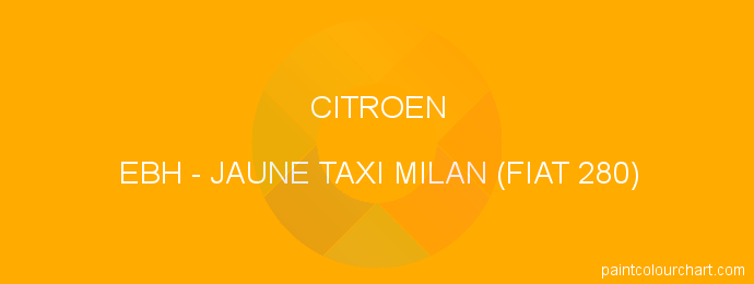 Citroen paint EBH Jaune Taxi Milan (fiat 280)