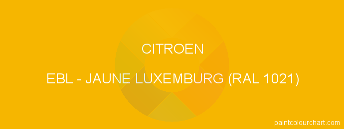 Citroen paint EBL Jaune Luxemburg (ral 1021)
