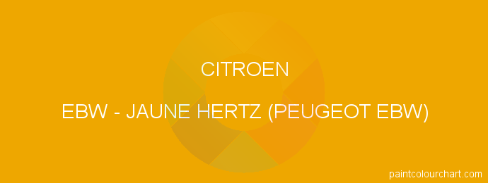 Citroen paint EBW Jaune Hertz (peugeot Ebw)