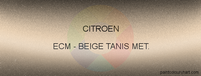 Citroen paint ECM Beige Tanis Met.