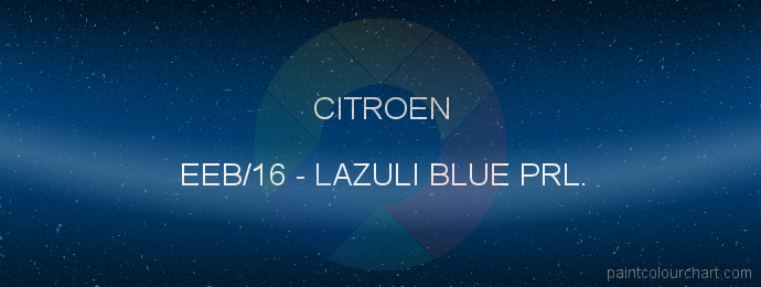 Citroen paint EEB/16 Lazuli Blue Prl.