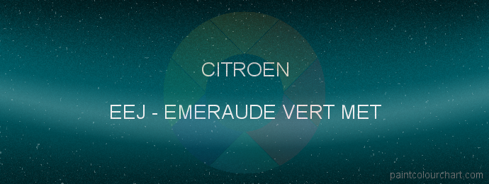 Citroen paint EEJ Emeraude Vert Met