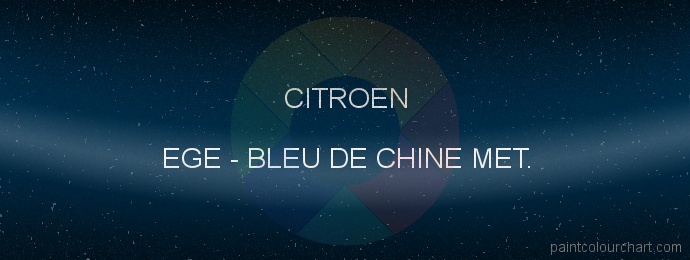 Citroen paint EGE Bleu De Chine Met.