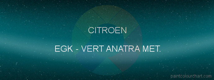 Citroen paint EGK Vert Anatra Met.