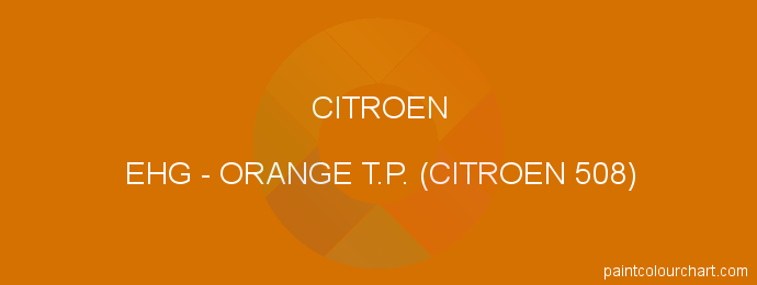 Citroen paint EHG Orange T.p. (citroen 508)