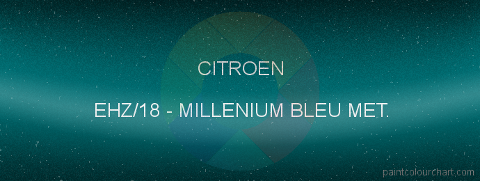 Citroen paint EHZ/18 Millenium Bleu Met.