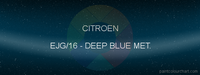 Citroen paint EJG/16 Deep Blue Met.
