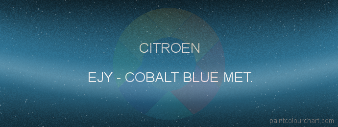 Citroen paint EJY Cobalt Blue Met.