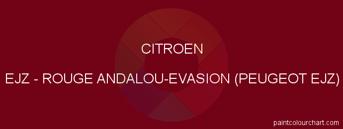 Citroen paint EJZ Rouge Andalou-evasion (peugeot Ejz)