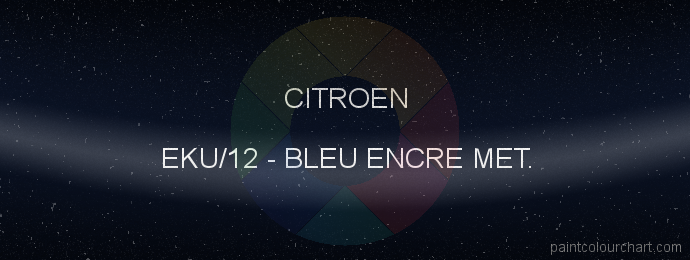 Citroen paint EKU/12 Bleu Encre Met.