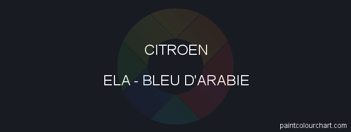 Citroen paint ELA Bleu D'arabie