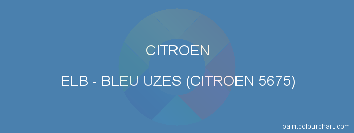 Citroen paint ELB Bleu Uzes (citroen 5675)